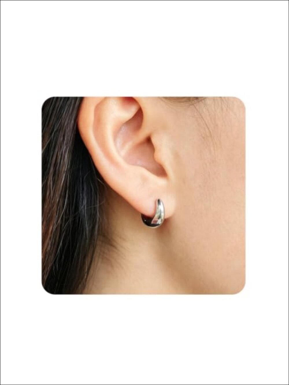 Titanium Huggie Hoop Earrings Hypoallergenic Sensitive Ears Sleepers